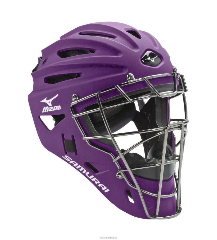 Mizuno casco de receptor de béisbol samurai g4 morado(6060) unisexo accesorios ZH2D1056 Mizuno Zapatos De Futbol