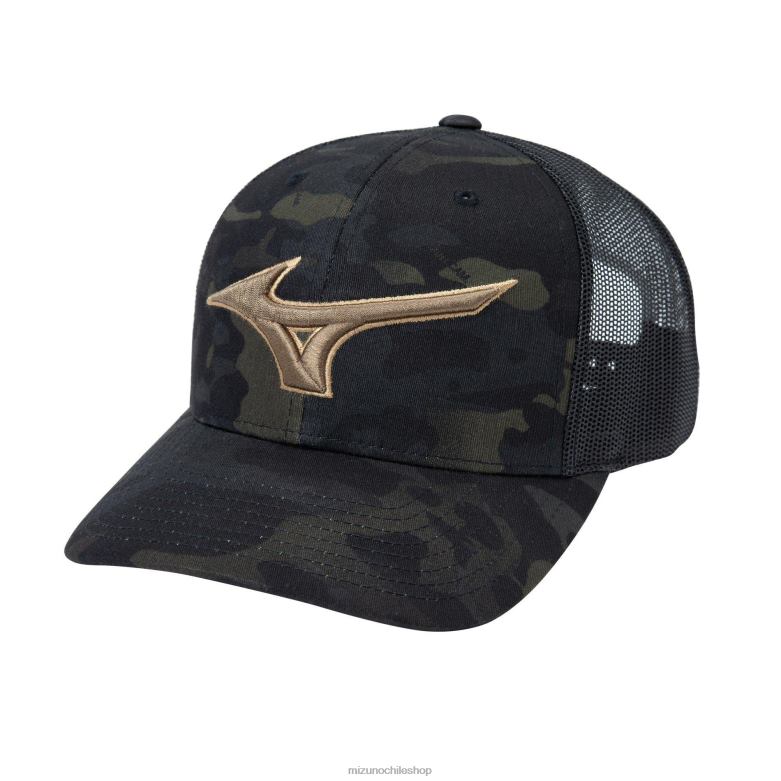Mizuno gorra de camionero de diamantes camuflaje negro (bcbc) unisexo accesorios ZH2D1134 Mizuno Zapatos De Futbol