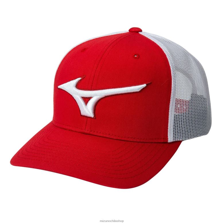 Mizuno gorra de camionero de diamantes rojo-blanco(1000) unisexo accesorios ZH2D1128 Mizuno Zapatos De Futbol