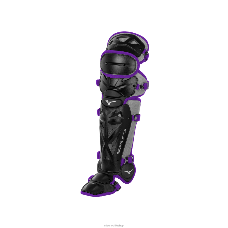 Mizuno espinilleras de béisbol samurai 16.5" negro-morado unisexo accesorios ZH2D969 Mizuno Zapatos De Futbol