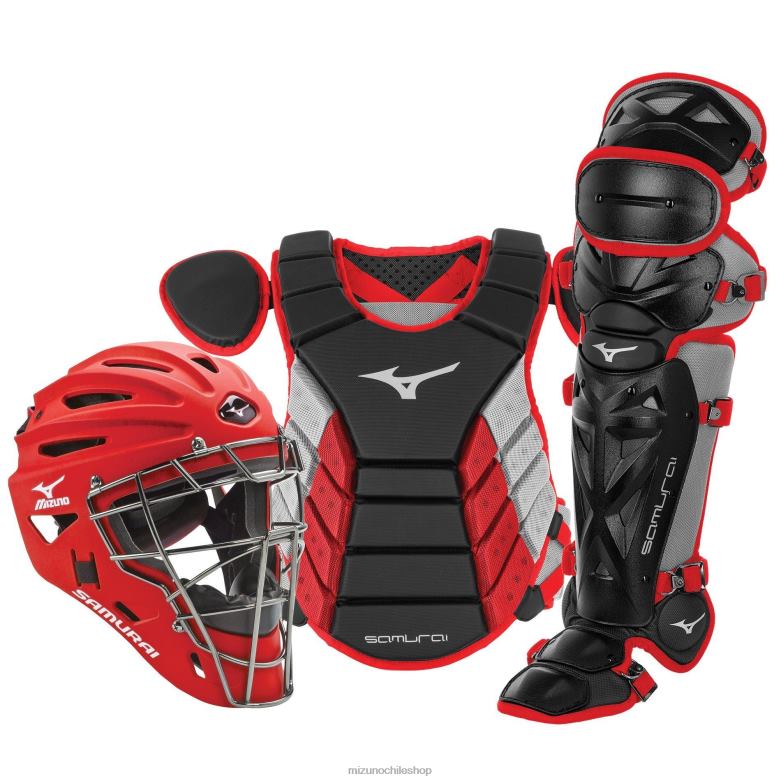 Mizuno Juego de equipo de receptor en caja de béisbol samurai de 14" negro-rojo(9010) juventud accesorios ZH2D883 Mizuno Chile