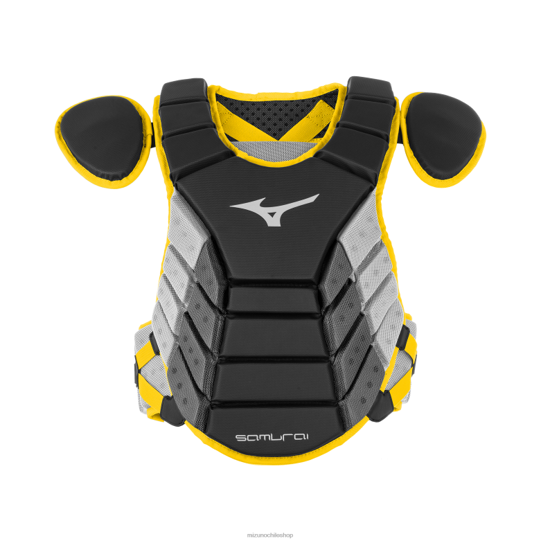 Mizuno protector de pecho de béisbol samurai 16" negro-amarillo unisexo accesorios ZH2D857 Mizuno Zapatillas