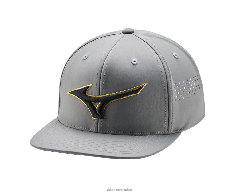 Mizuno gorra de golf snapback plana gris-dorado(9174) unisexo accesorios ZH2D430 Mizuno Chile