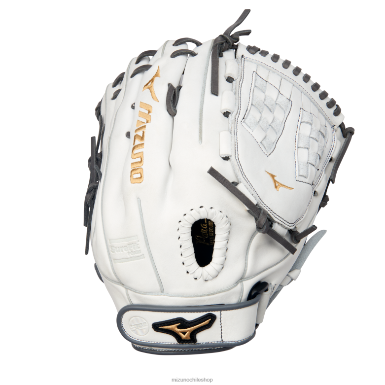 Mizuno Guante de softbol de lanzamiento rápido mvp prime 12.5" blanco-gris(f091) unisexo accesorios ZH2D1656 Mizuno Zapatos De Futbol