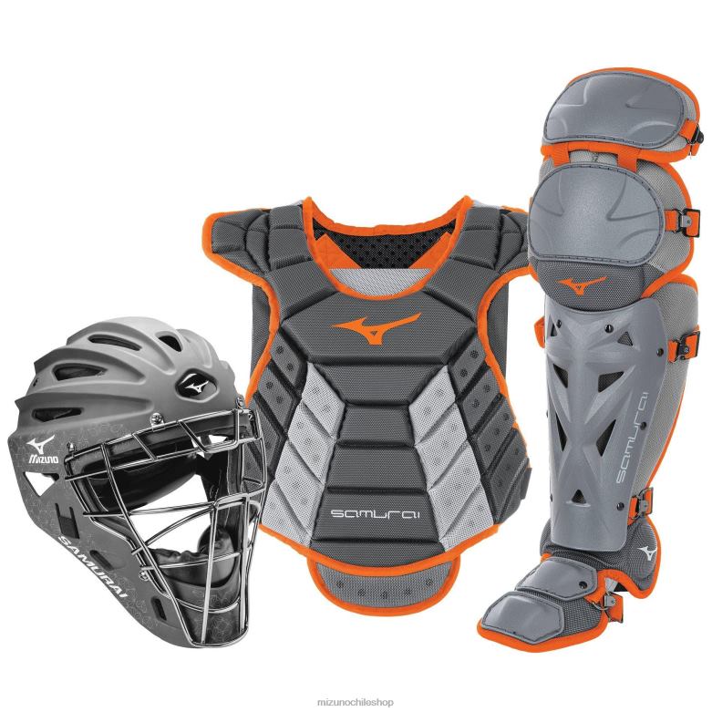 Mizuno Juego de equipo de receptor samurai en caja (14-15") gris-naranja(9120) mujer accesorios ZH2D1753 Mizuno Chile