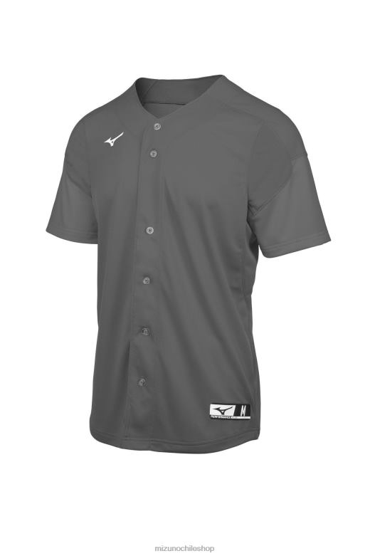 Mizuno camiseta de béisbol aerolite con botones completos carbón(9292) juventud vestir ZH2D1267 Mizuno Chile