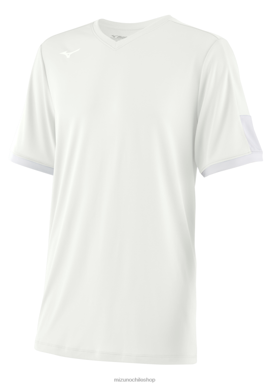 Mizuno camiseta de béisbol aerolite con cuello en v blanco(0000) juventud vestir ZH2D1256 Mizuno Zapatillas