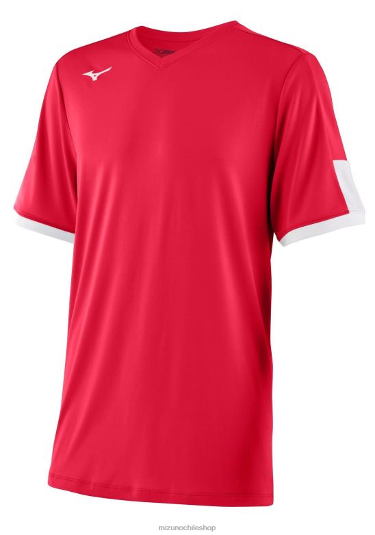 Mizuno camiseta de béisbol aerolite con cuello en v rojo-blanco(1000) hombres vestir ZH2D1232 Mizuno Zapatillas