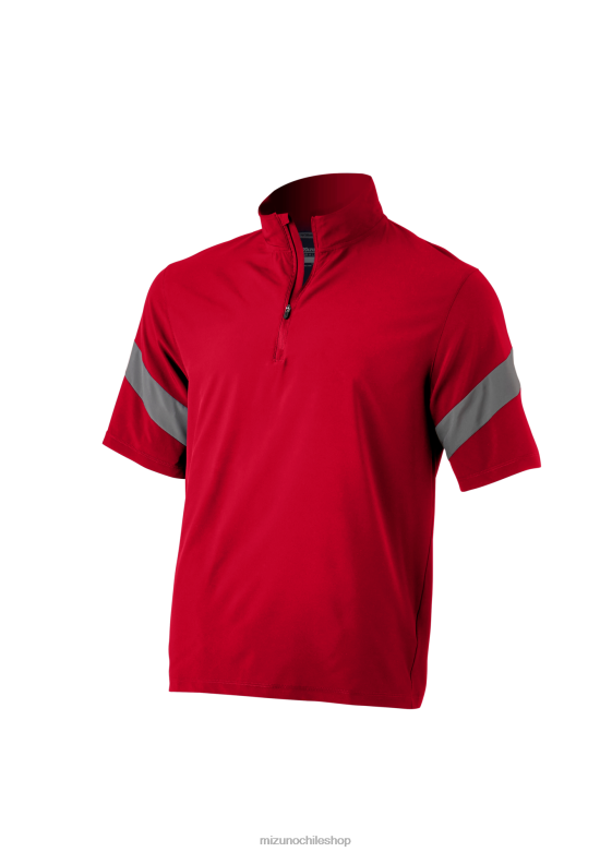 Mizuno chaqueta de bateo de manga corta sombra roja (109i) hombres vestir ZH2D1344 Mizuno Zapatos De Futbol