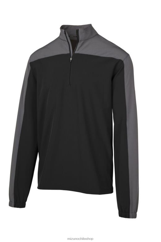 Mizuno chaqueta de bateo de manga larga comp sombra negra (909i) juventud vestir ZH2D1533 Mizuno Zapatos De Futbol