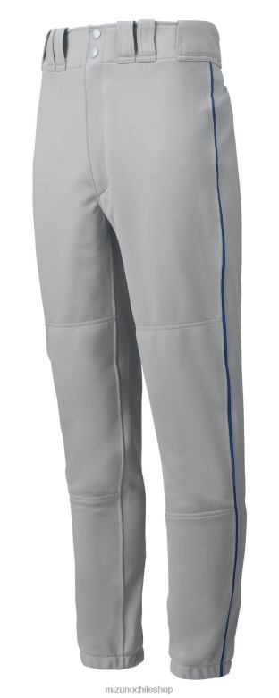 Mizuno pantalón de béisbol con ribetes premier gris-azul marino juventud vestir ZH2D1206 Mizuno Zapatos De Futbol