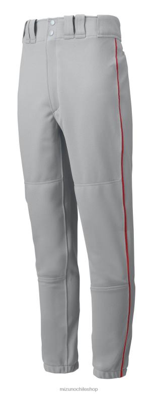Mizuno pantalón de béisbol con ribetes premier gris-rojo(9110) juventud vestir ZH2D1205 Mizuno Zapatillas