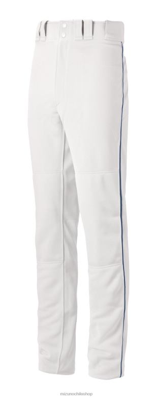 Mizuno pantalón de béisbol premier pro ribeteado g2 blanco-azul marino(0051) juventud vestir ZH2D1194 Mizuno Zapatos De Futbol