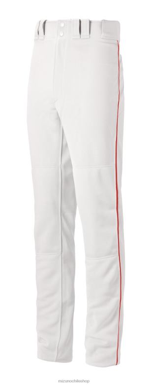 Mizuno pantalón de béisbol premier pro ribeteado g2 blanco-rojo(0010) hombres vestir ZH2D1155 Mizuno Zapatos De Futbol