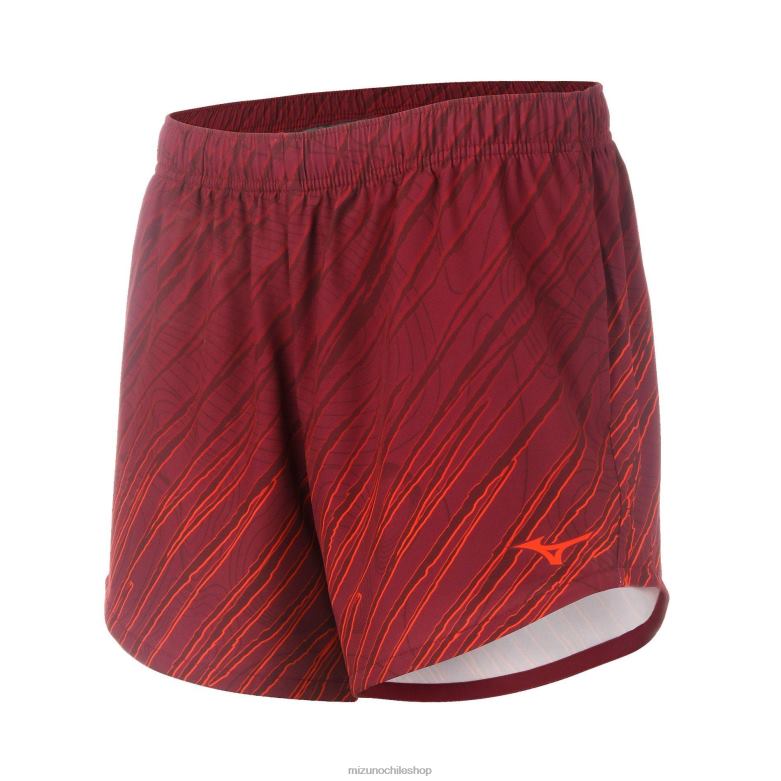 Mizuno Pantalón corto de running imprimible de 5" con forro corteza-ciruela roja (pr49) mujer vestir ZH2D259 Mizuno Chile