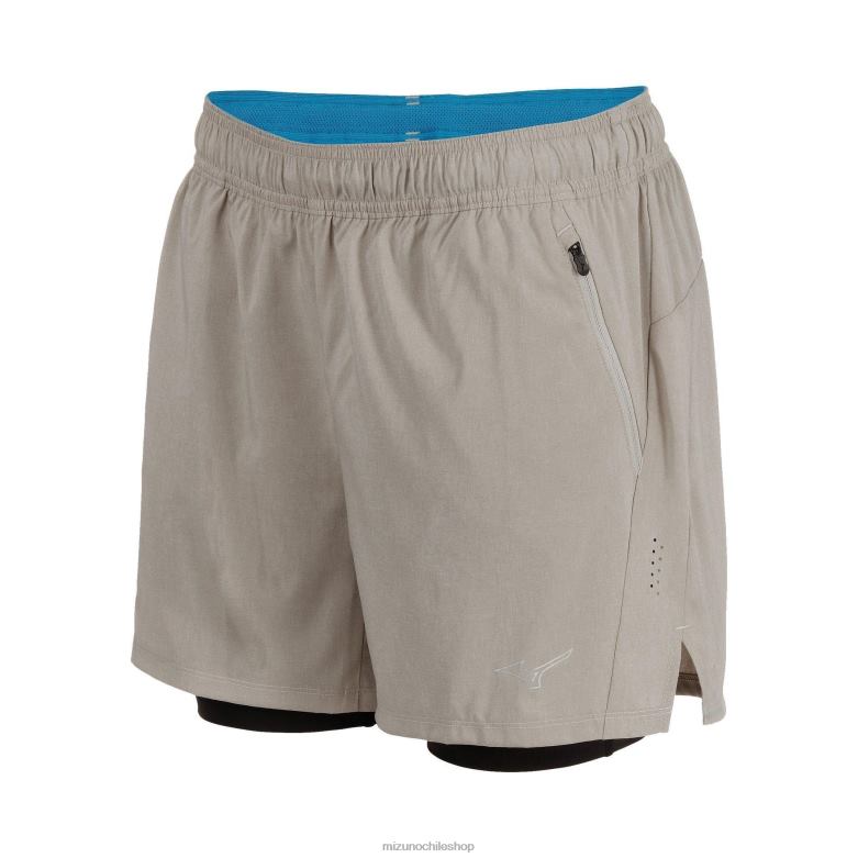Mizuno pantalón corto de running 2 en 1 alpha eco de 5" vintagecaqui(8c8c) mujer vestir ZH2D306 Mizuno Zapatos De Futbol