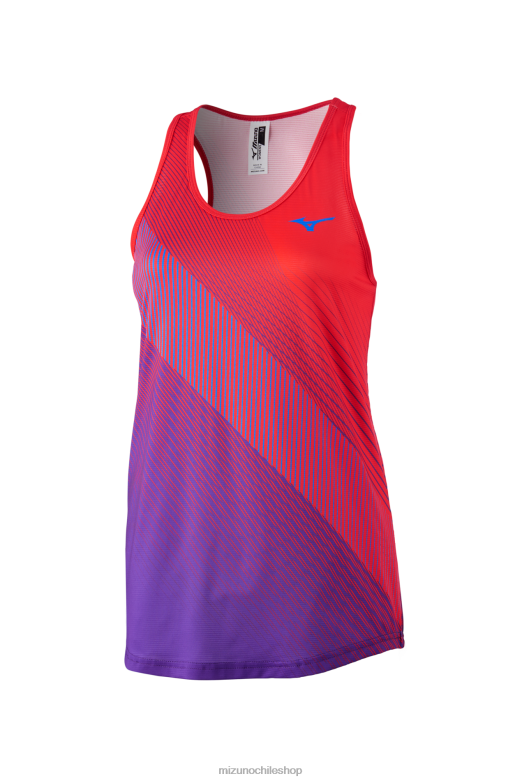 Mizuno tanque en funcionamiento imprimible azul profundo (pr41) mujer vestir ZH2D233 Mizuno Zapatillas