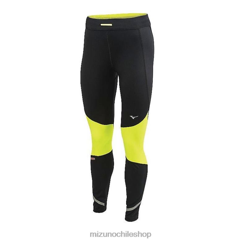 Mizuno Mallas para correr estáticas y térmicas a prueba de viento. negro-amarillo mujer vestir ZH2D342 Mizuno Zapatos De Futbol