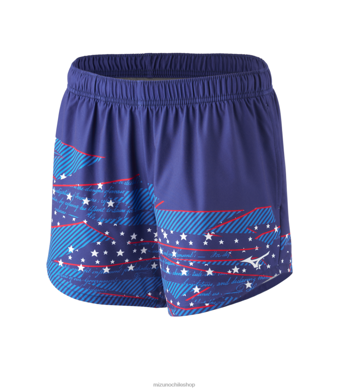 Mizuno Pantalón corto de running imprimible de 5" con forro melocotón-azul (sm01) mujer vestir ZH2D257 Mizuno Zapatillas
