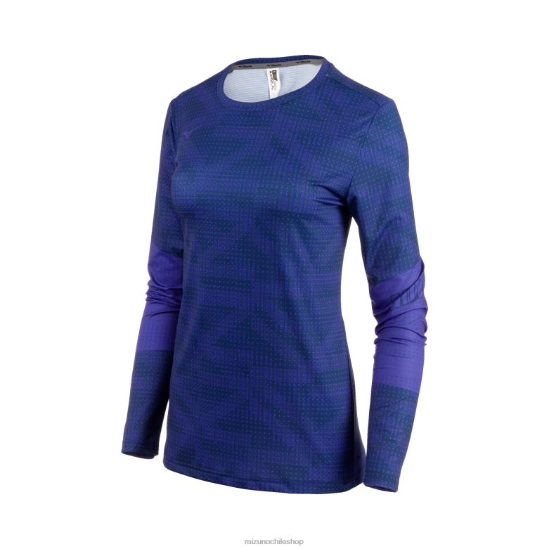 Mizuno manga larga para correr imprimible chaquetón(5858) mujer vestir ZH2D252 Mizuno Zapatos De Futbol