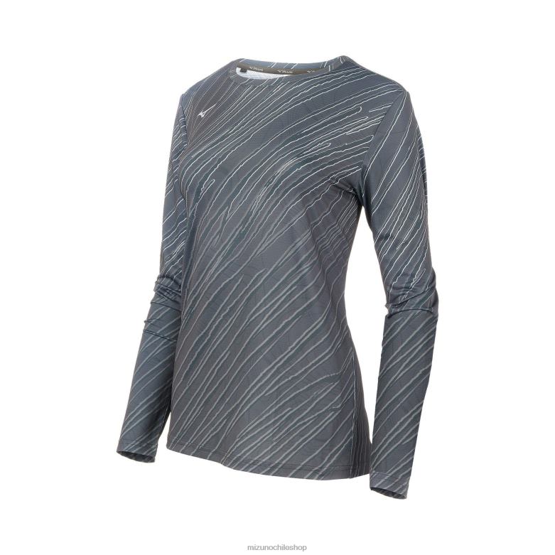 Mizuno manga larga para correr imprimible imán de corteza (pr51) mujer vestir ZH2D249 Mizuno Zapatos De Futbol