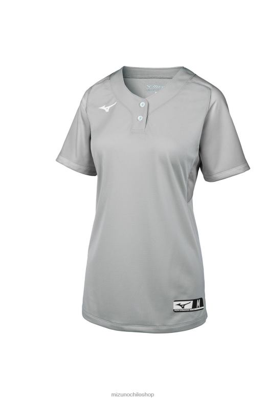 Mizuno camiseta de softbol aerolite de 2 botones gris(9191) unisexo vestir ZH2D1954 Mizuno Chile