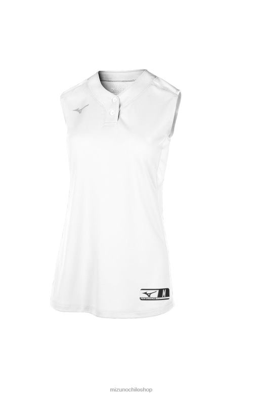 Mizuno camiseta de softbol aerolite sin mangas con 2 botones blanco(0000) juventud vestir ZH2D2005 Mizuno Chile