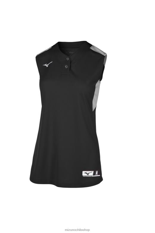 Mizuno camiseta de softbol aerolite sin mangas con 2 botones negro-gris(9091) unisexo vestir ZH2D1958 Mizuno Zapatillas