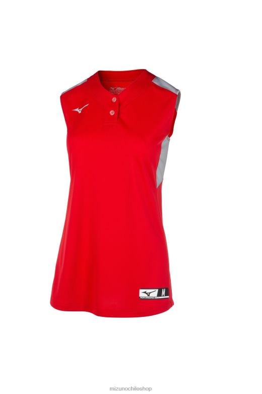 Mizuno camiseta de softbol aerolite sin mangas con 2 botones rojo-gris(1091) unisexo vestir ZH2D1957 Mizuno Chile