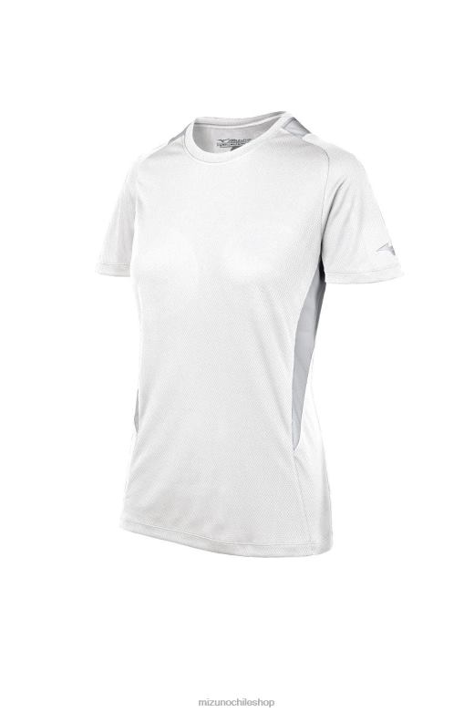 Mizuno camiseta de softbol con cuello redondo blanco-gris(0091) chica vestir ZH2D2014 Mizuno Chile