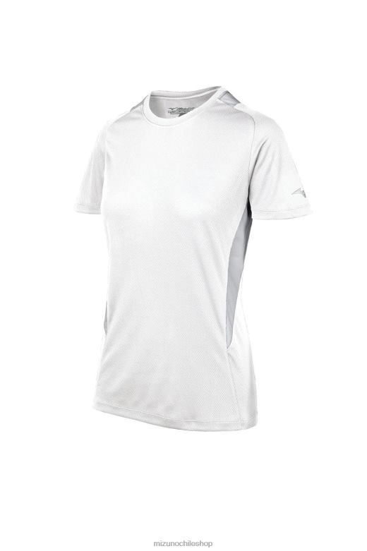 Mizuno camiseta de softbol con cuello redondo blanco-gris(0091) mujer vestir ZH2D1963 Mizuno Chile