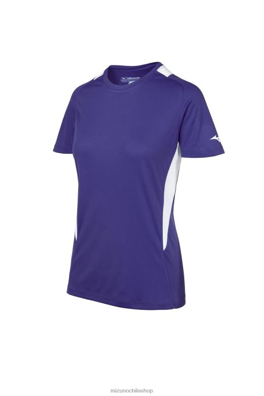 Mizuno camiseta de softbol con cuello redondo blanco-morado(6000) juventud vestir ZH2D2036 Mizuno Zapatillas
