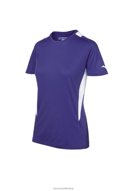 Mizuno camiseta de softbol con cuello redondo blanco-morado(6000) mujer vestir ZH2D1972 Mizuno Chile