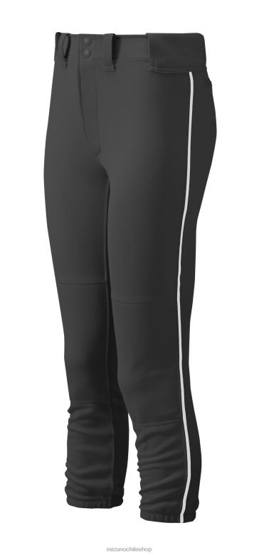 Mizuno pantalón de softbol con ribetes y cinturón blanco-negro(9000) mujer vestir ZH2D1897 Mizuno Chile