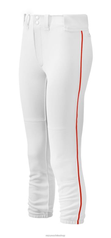Mizuno pantalón de softbol con ribetes y cinturón blanco-rojo(0010) mujer vestir ZH2D1891 Mizuno Chile