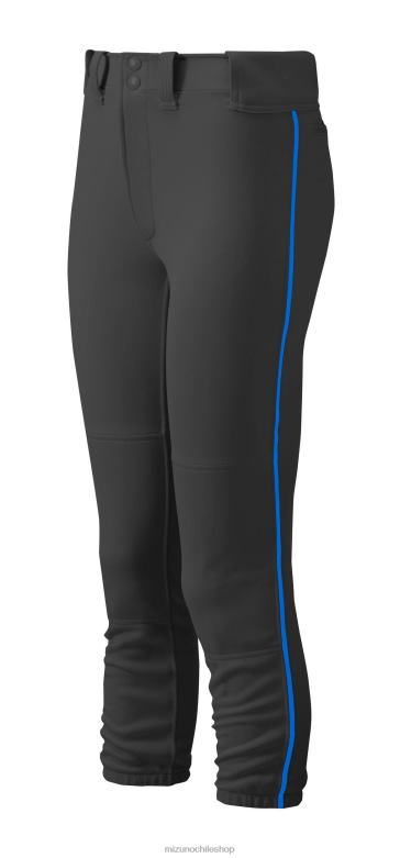 Mizuno pantalón de softbol con ribetes y cinturón negro-real(9052) mujer vestir ZH2D1899 Mizuno Zapatos De Futbol