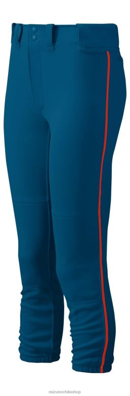 Mizuno pantalón de softbol con ribetes y cinturón rojo marino(5110) mujer vestir ZH2D1896 Mizuno Zapatos De Futbol