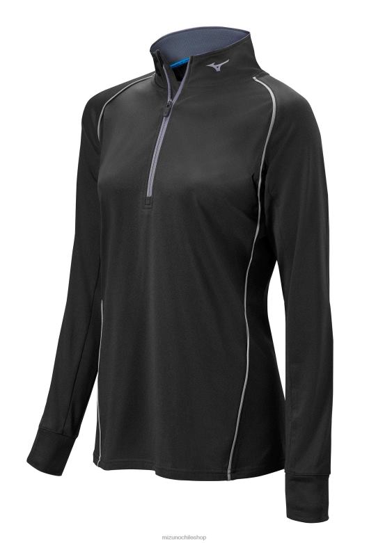 Mizuno jersey de manga larga con 1/2 cremallera comp negro(9090) chica vestir ZH2D2528 Mizuno Zapatillas