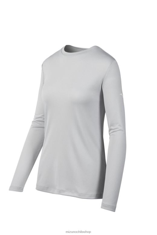 Mizuno camiseta de manga larga gris(9191) mujer vestir ZH2D2112 Mizuno Zapatos De Futbol