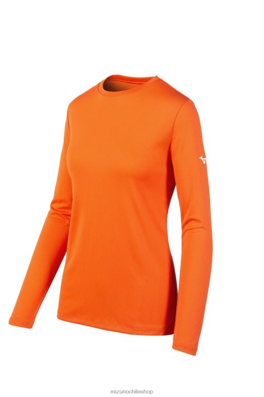 Mizuno camiseta de manga larga naranja (2020) juventud vestir ZH2D1521 Mizuno Zapatos De Futbol