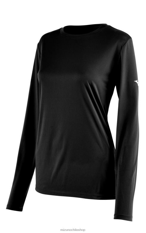 Mizuno camiseta de manga larga negro(9090) mujer vestir ZH2D1365 Mizuno Zapatos De Futbol