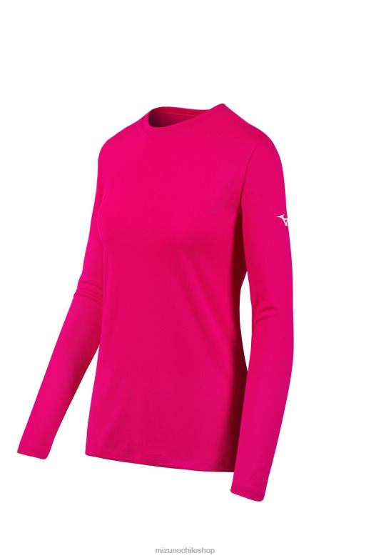 Mizuno camiseta de manga larga rosa impactante (1m1m) mujer vestir ZH2D2104 Mizuno Chile