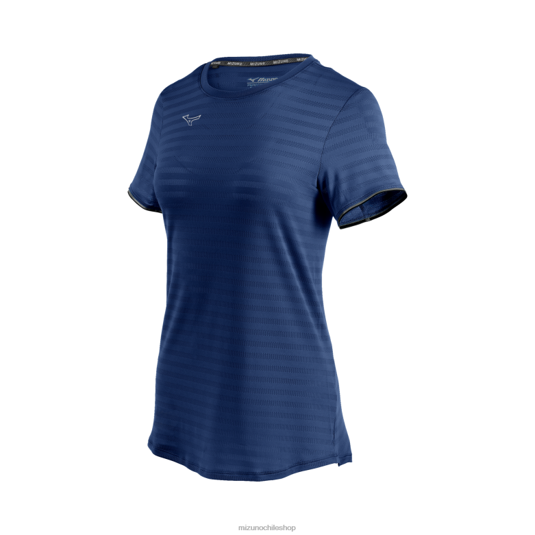 Mizuno camiseta deportiva ecológica de manga corta azul marino(5151) mujer vestir ZH2D2148 Mizuno Zapatos De Futbol