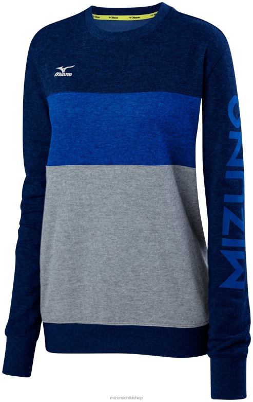 Mizuno sudadera retro de voleibol azul marino-real(5152) unisexo vestir ZH2D2474 Mizuno Zapatillas