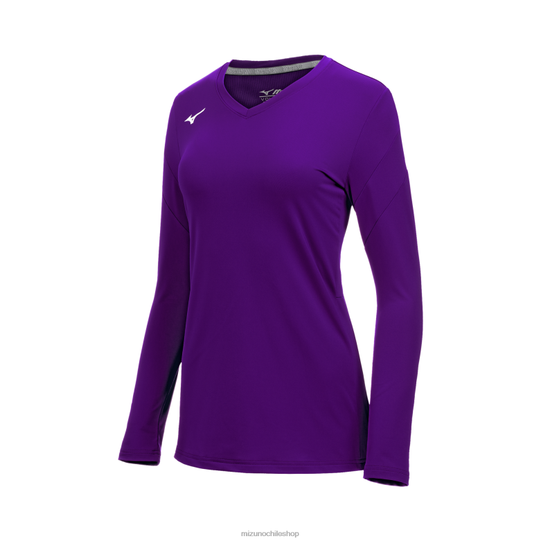 Mizuno camiseta balboa 6 de voleibol manga larga morado(6060) mujer vestir ZH2D2322 Mizuno Zapatos De Futbol