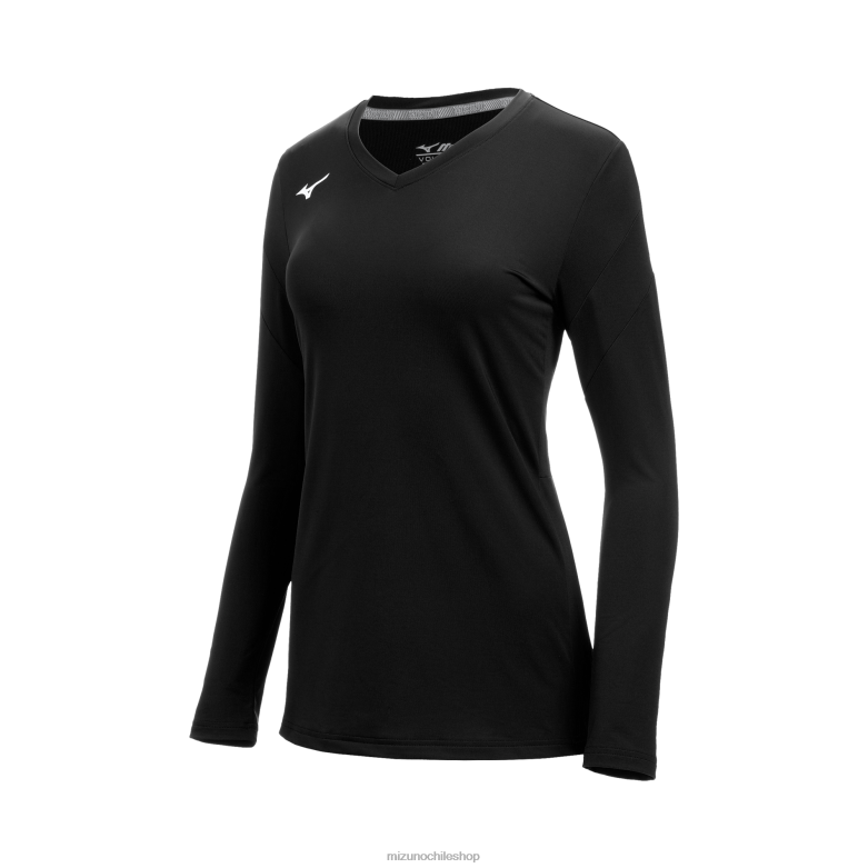 Mizuno camiseta balboa 6 de voleibol manga larga negro(9090) mujer vestir ZH2D2316 Mizuno Zapatos De Futbol