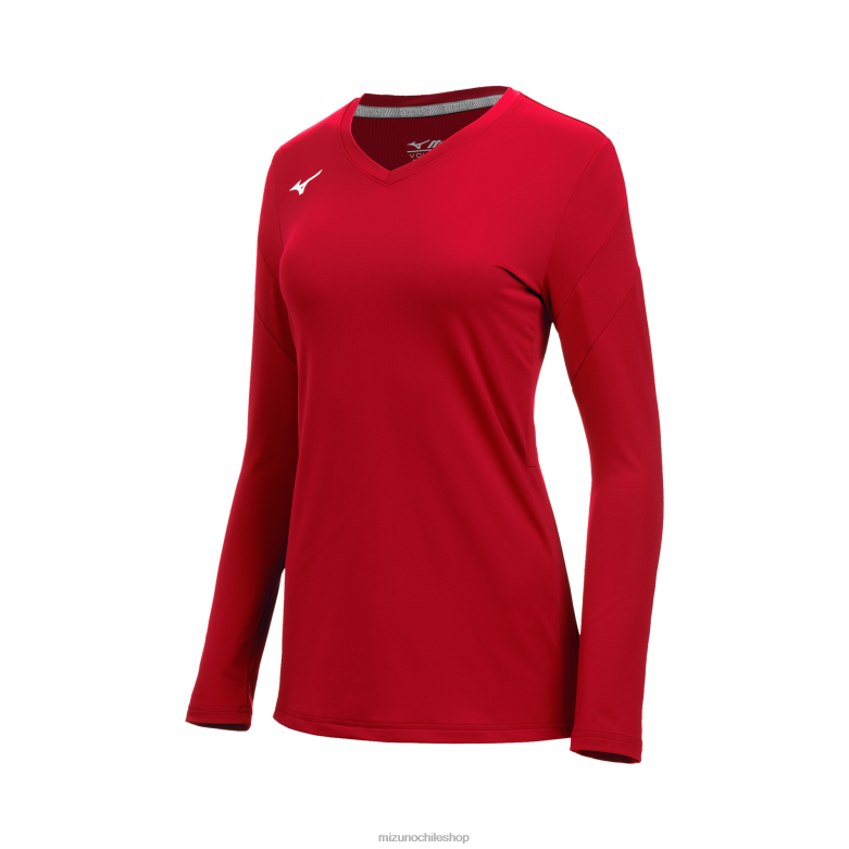 Mizuno camiseta balboa 6 de voleibol manga larga rojo(1010) mujer vestir ZH2D2317 Mizuno Chile