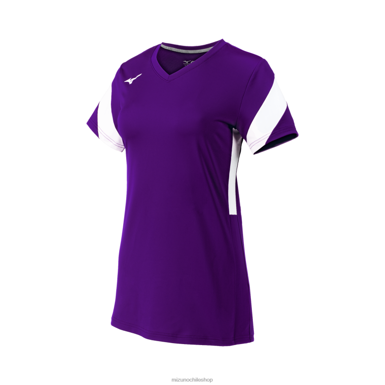 Mizuno camiseta balboa 6 voleibol manga corta blanco-morado(6000) mujer vestir ZH2D2311 Mizuno Chile