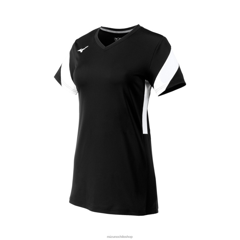 Mizuno camiseta balboa 6 voleibol manga corta blanco-negro(9000) juventud vestir ZH2D2403 Mizuno Zapatos De Futbol