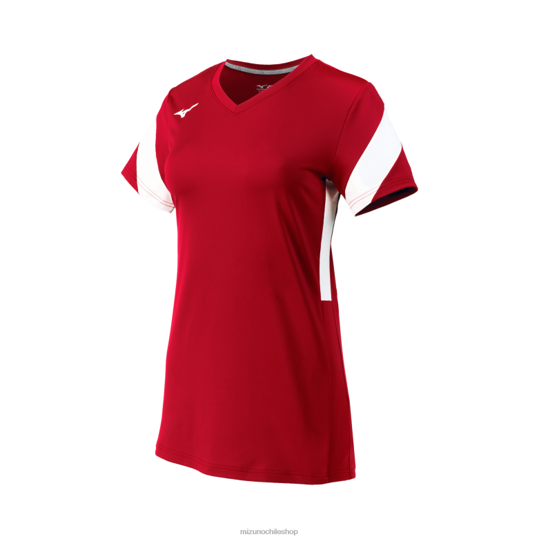 Mizuno camiseta balboa 6 voleibol manga corta rojo-blanco(1000) mujer vestir ZH2D2306 Mizuno Zapatillas